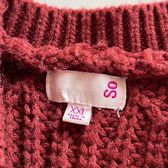 XXL acrylic crochet sweater ribbed knit cuff ribbed hem sweater plus top - Picture 6 of 11
